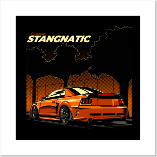 Mustang Orange Posters and Art